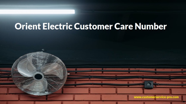 Orient Electric Customer Care Number
